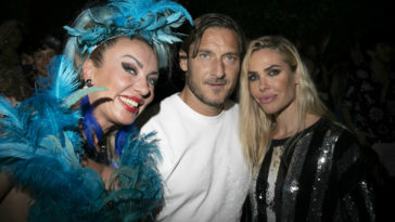 francesco totti e ilary blasi con tanja monies @ villa delle rose crediti luca rossetti webres