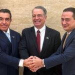 Paolo Zampolli, Daniel Baluta, H.E. Darryl Nirenberg ph Press